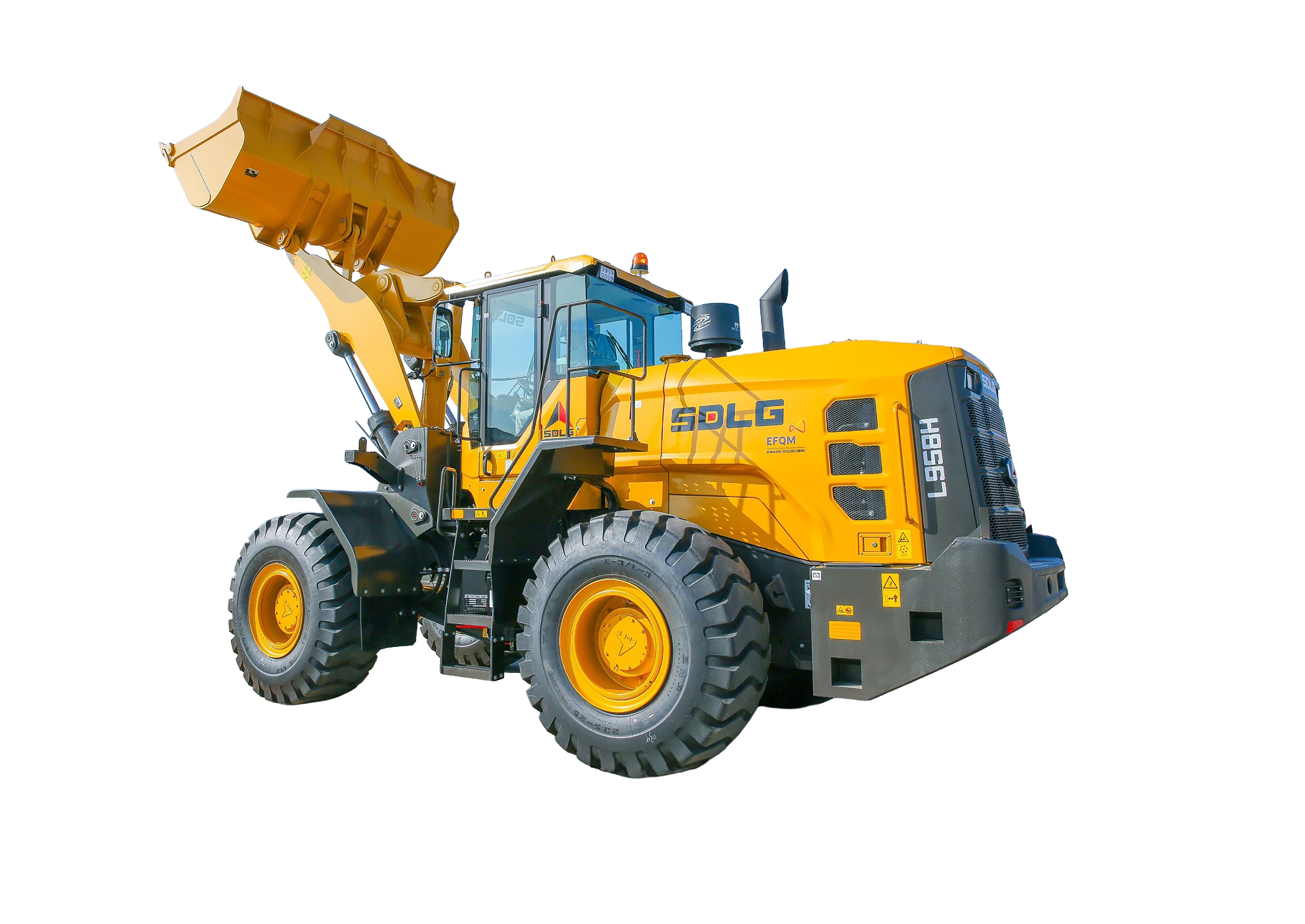 Carregadeira L958H em fundo branco